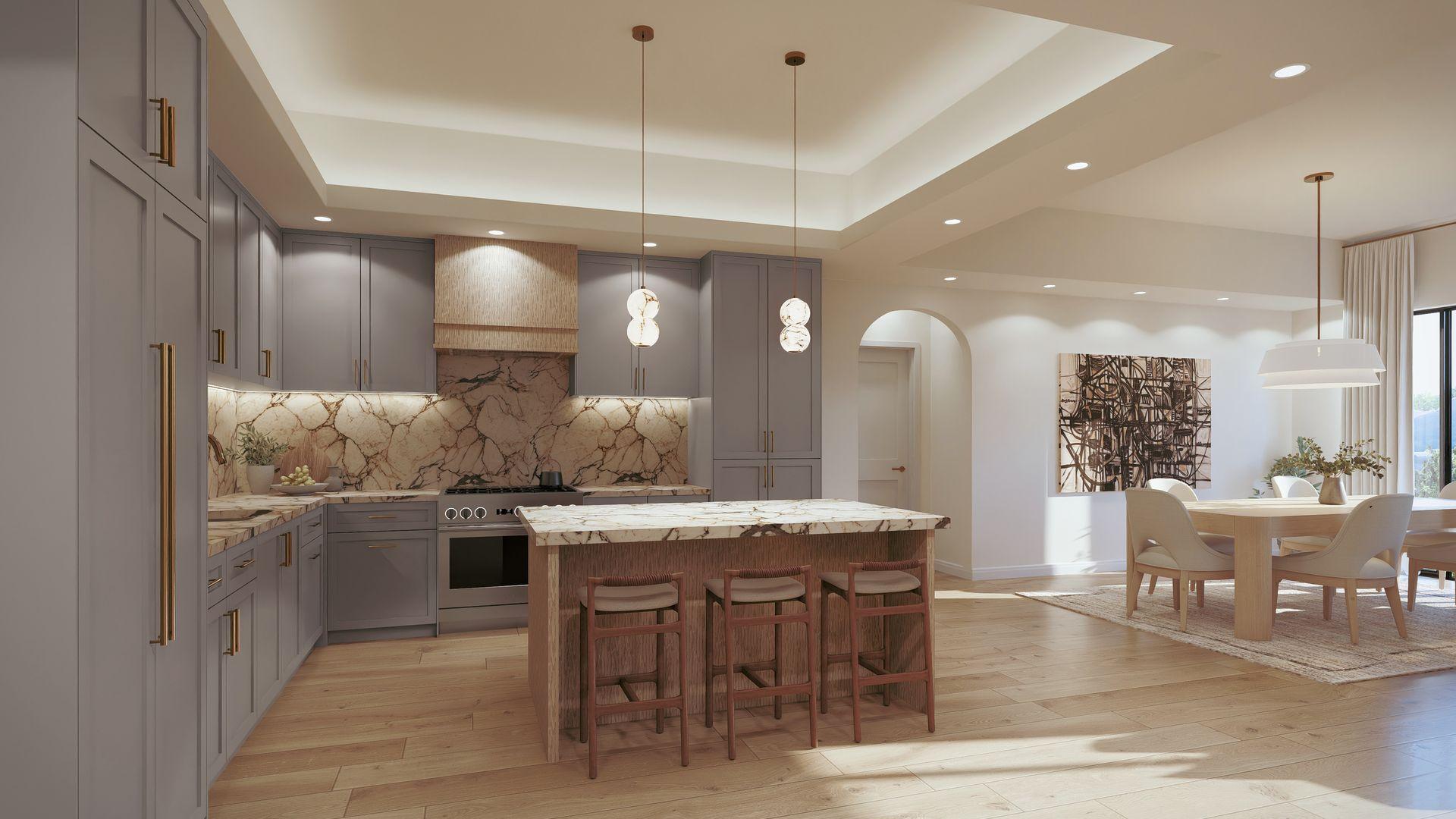 Chef's kitchen rendering